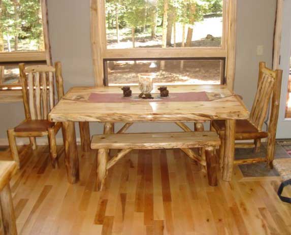 Aspen Log Bench