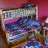 Aspen Log Staggered Bunk Bed