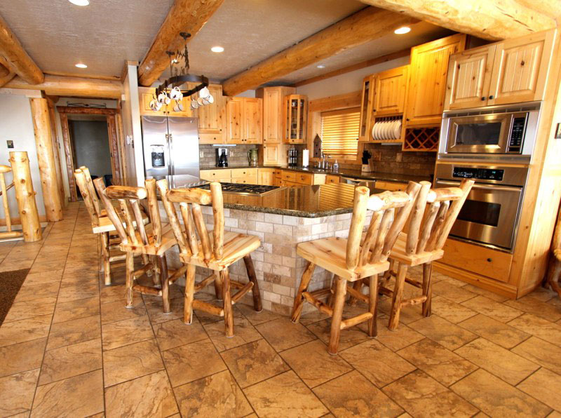 Rustic Log Furniture Of Utah Cabin Decor Aspen Log V Back Bar Stool