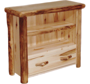 Aspen Log 45 Inch Tall Drawer Bookcase