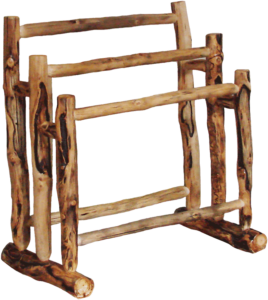 Aspen Log Quilt Rack - Rustic Log Furniture of Utah