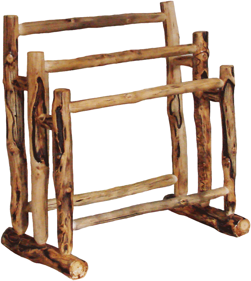 Quilt Stands Aspen Log Quilt Rack - Rustic Log Furniture of Utah