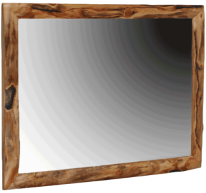 Aspen Log 41x47 Gnarly Framed Mirror