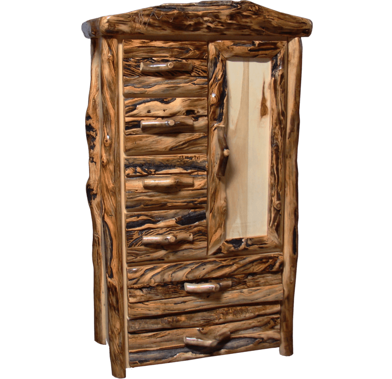 Aspen Log Chiffarobe Rustic Log Furniture of Utah