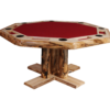 Aspen Log Round Poker Table