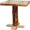 Aspen Log Pub Table w/ Liquid Glass Option