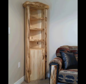 Aspen Log Corner Cabinet Rustic Log Furniture Of Utah