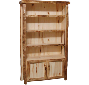 Aspen Log 75 Inch Tall Door Bookcase