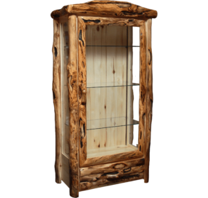 Aspen Log 1 Drawer Display Cabinet