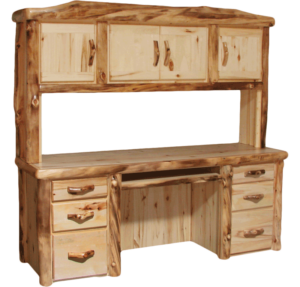 Aspen Log Desk & Hutch Set