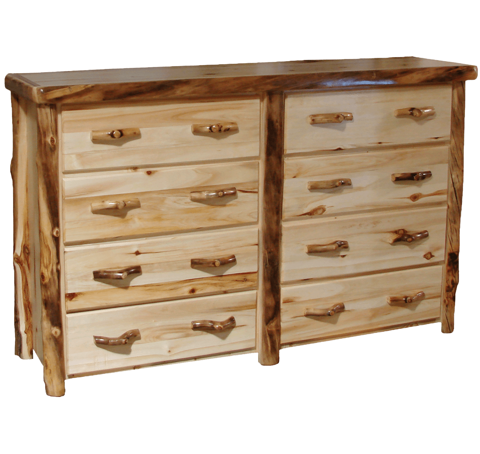 Aspen Log 4 Drawer Dresser Rustic Log Furniture Of Utah