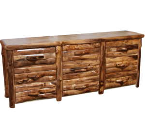 Aspen Log 9 Drawer Dresser Rustic Log Furniture Of Utah