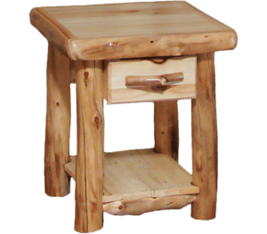 21"W Aspen End Table with Flat Front Drawer