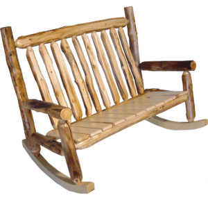 Aspen Log Rocking Chair - Love Seat