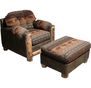 Aspen Log-Trimmed Ottoman