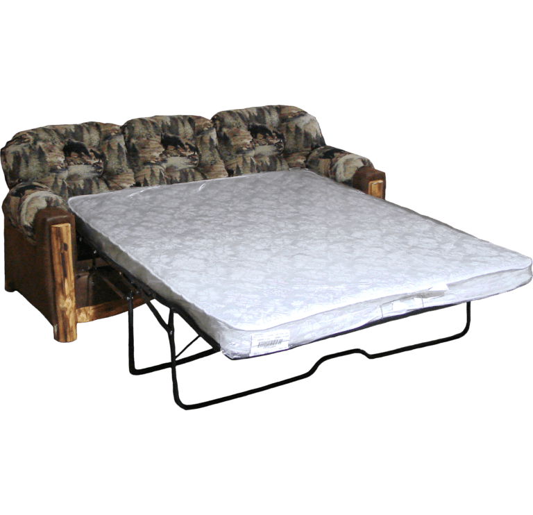 Aspen LogTrimmed Sofa Sleeper Rustic Log Furniture of Utah