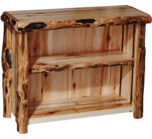 Aspen Log Open TV Stand - 39"W - Gnarly Log Option