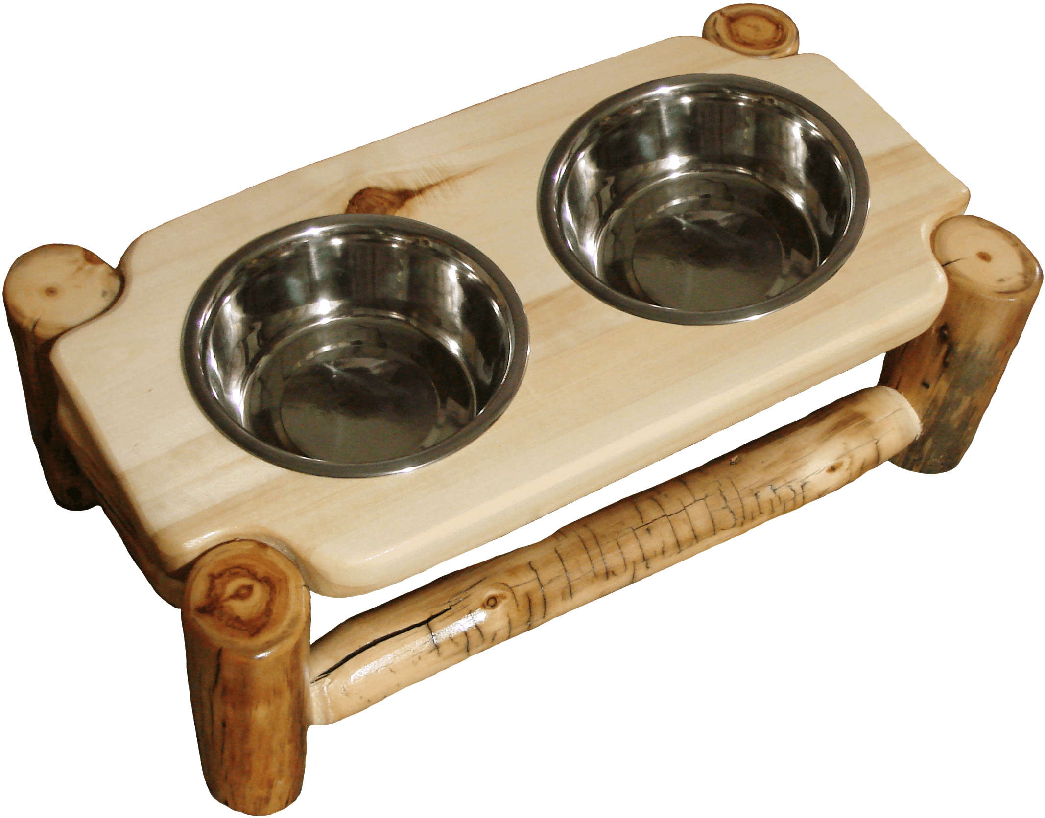 Aspen Log Pet Feeder Rustic Log Furniture of Utah