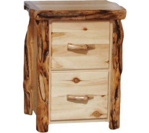 Aspen Log 2 Drawer File Cabinet w/ Gnarly Option