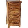 Aspen Log 3 Drawer File Cabinet - 24"W - Log Front