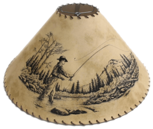 Wildlife Lampshade - Fly Fisherman