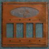 Metal Slate Covers - Quad - Pinecone