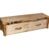 Aspen Log 60"W Flat Front Bench Chest