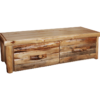 Aspen Log 60"W Log Front Bench Chest