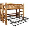 Aspen Log Twin-Over-King Staggered Bunk Bed