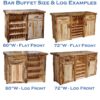Bar Buffet Size & Log Examples