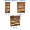 Drawer Bookcase Size Examples