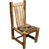 Aspen Log Side Chair w/ Upholstered Seat