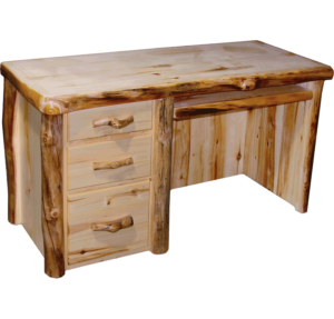 Aspen Log 54"W Flat Front Desk