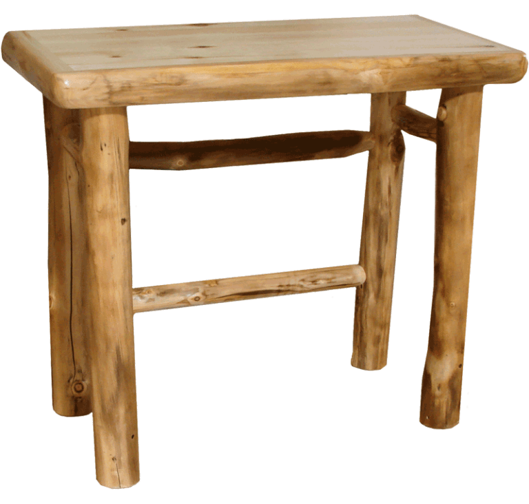 Aspen Log Table Desk Rustic Log Furniture of Utah