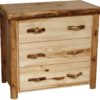 Aspen Log 39"W Flat Front 3 Drawer File Cabinet
