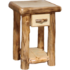 Aspen Log 18"W Flat Front End Table