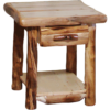 Aspen Log 24"W Flat Front End Table