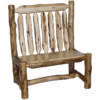 Aspen Log Side Chair Bench