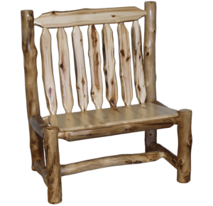 Aspen Log Side Chair Bench