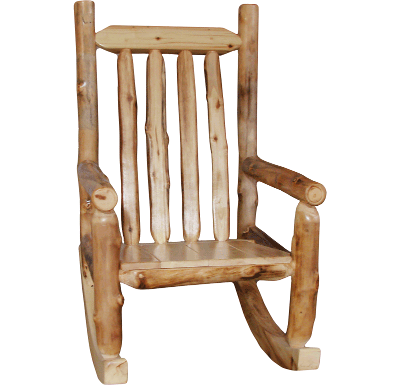 Aspen Log Rocking Chair Rustic Log Furniture of Utah