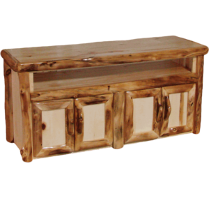 Aspen Log TV Stand - 60"W Log Front