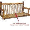 Log Spindle Back Option - Porch Swing