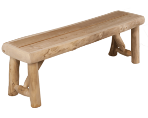 Aspen Log 48"W Outdoor Bench