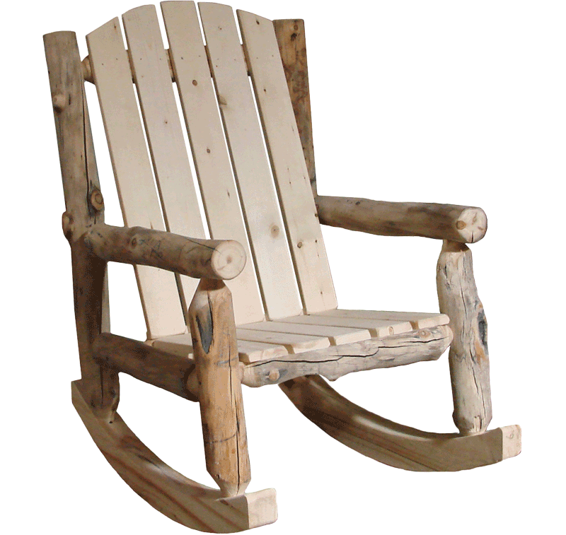 Aspen Log Outdoor Rocking Chair Rustic Log Furniture of Utah