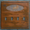 Metal Quad Single Switch Cover - Moose