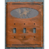 Metal Triple Single Switch Cover - Moose