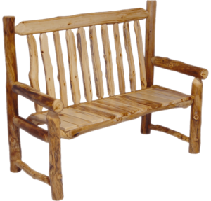 Aspen Log Captain's Chair Bench