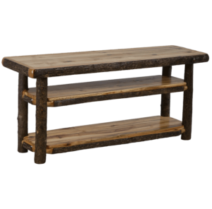 Hickory Log TV Table - 48" Wide