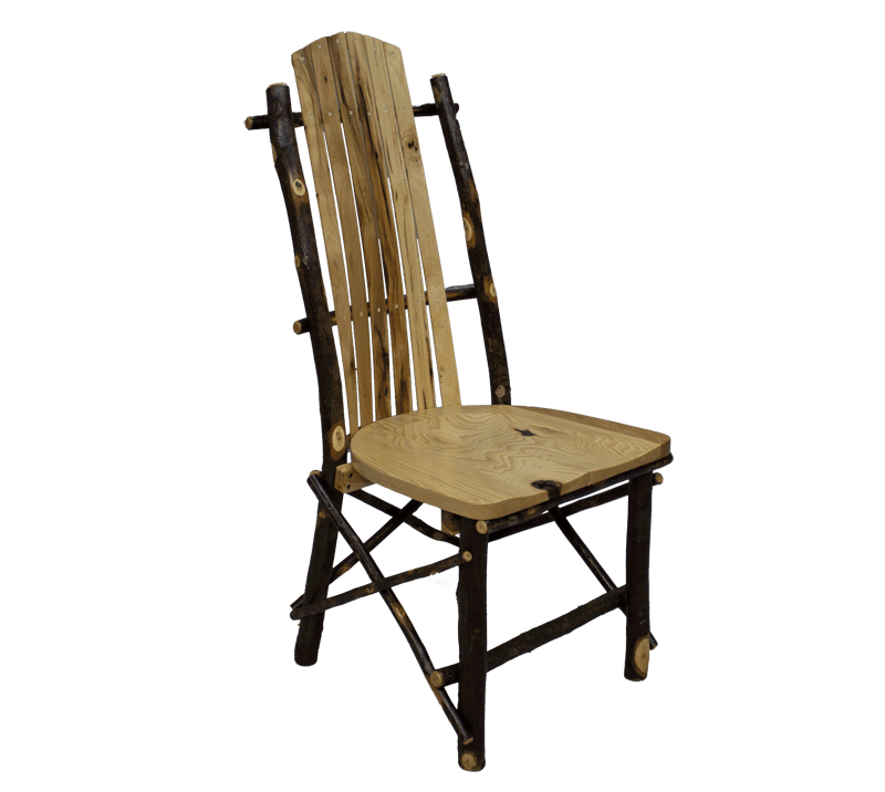 Hickory Log Legacy Side Chair Rustic, Hickory Log Dining Chairs