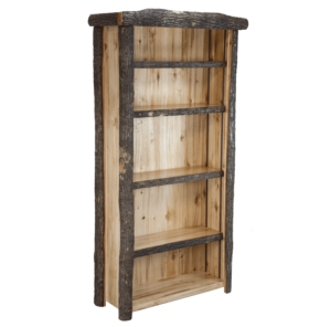 Hickory Log 75 Inch Tall Bookcase - 39" Wide